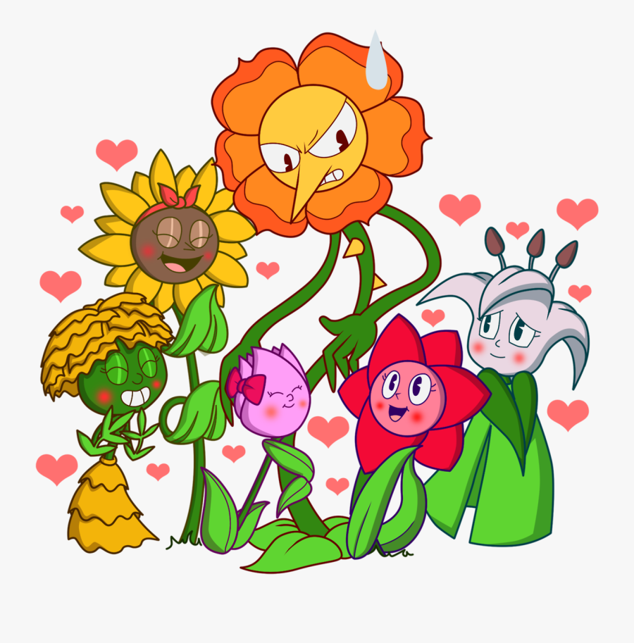 I Had To Try And Draw Cagney Carnation - Flores Cuphead, Transparent Clipart