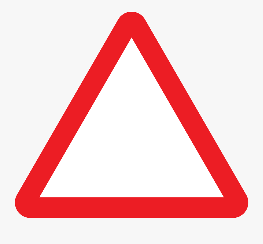 Uk Traffic Sign Blank Triangle Road Sign - Blank Triangle Road Sign, Transparent Clipart