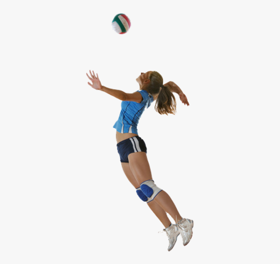 Volleyball Player Hitting A Ball, Transparent Clipart