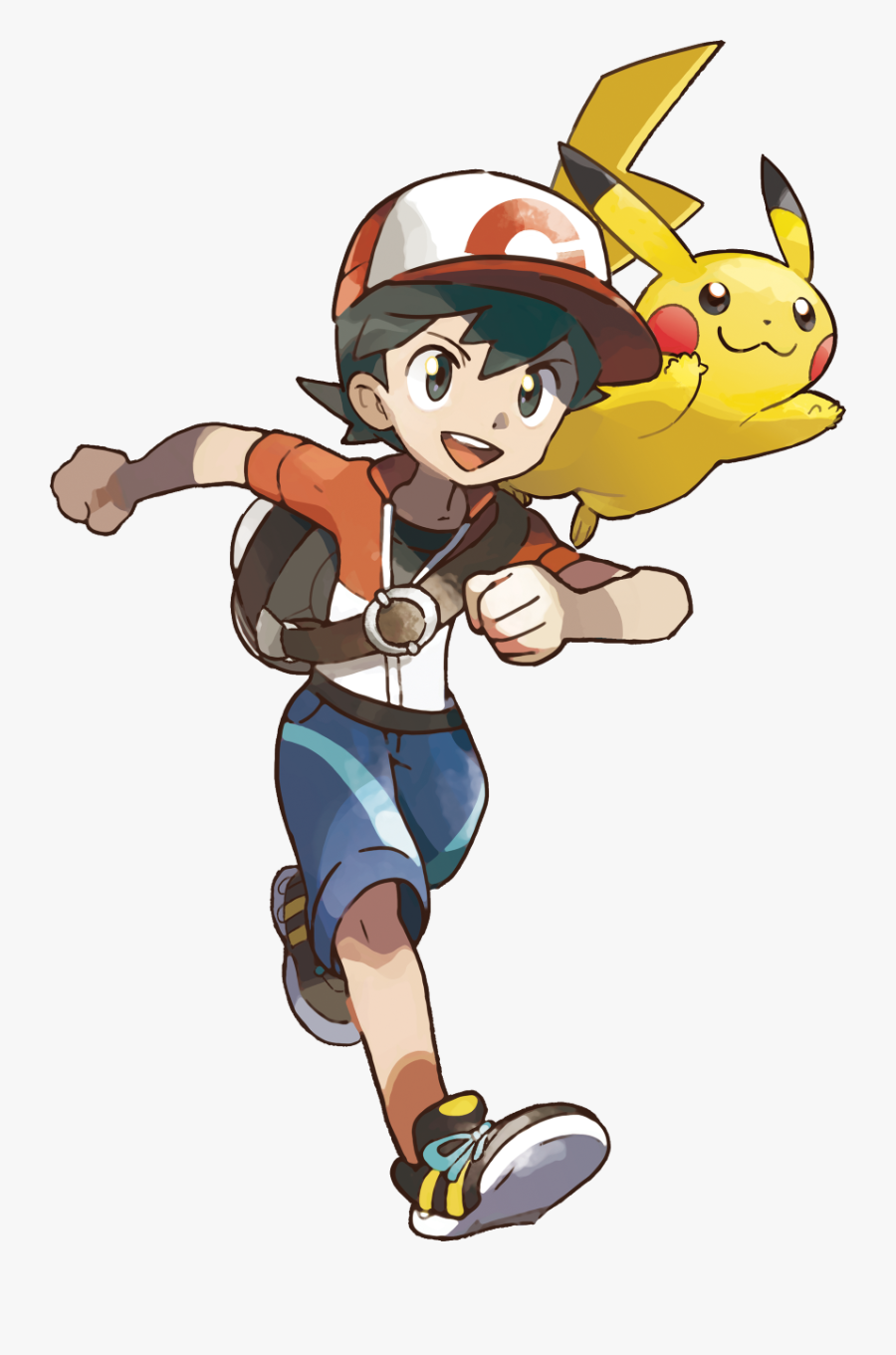 Lets Go Pikachu Eevee Male Trainer - Pokemon Let's Go Eevee Trainer, Transparent Clipart