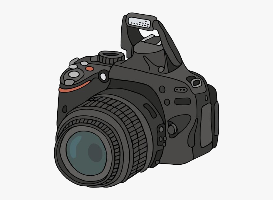 Camera Photography Drawing Cartoon - Camera Fotografica Para Desenho, Transparent Clipart