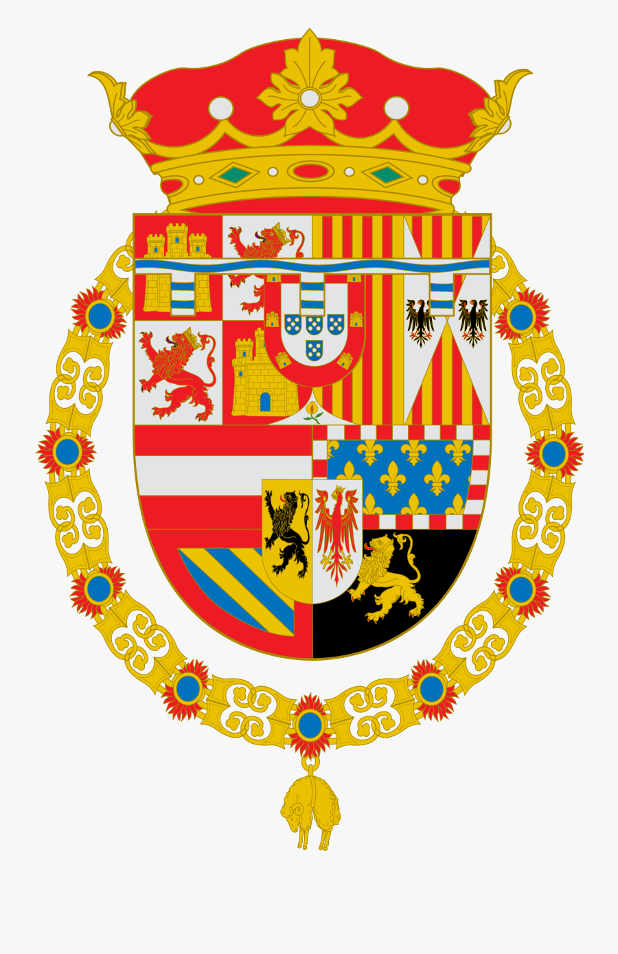 Coat Of Arms Spain 1556 Clipart , Png Download - Imperial Coat Of Arms ...