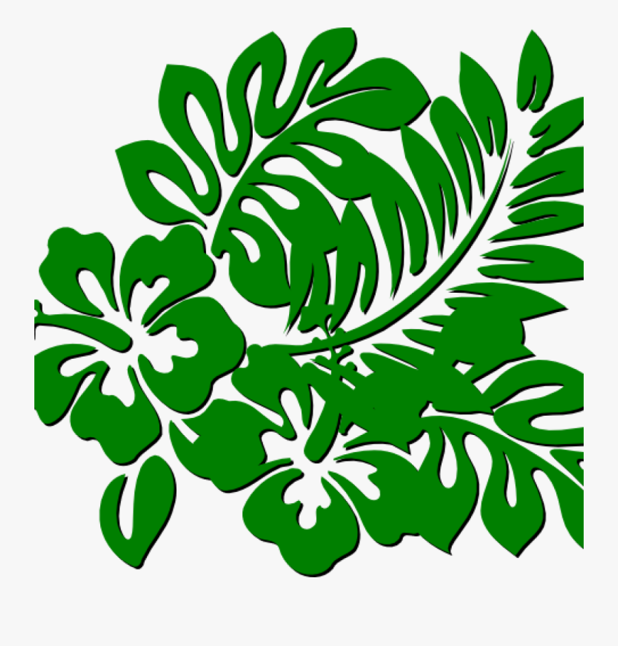 Clip Art Sun Clip Freeuse Stock - Green Hawaiian Flower Clipart, Transparent Clipart