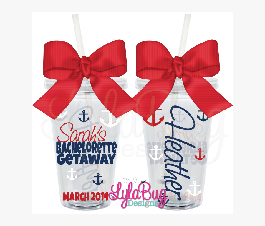 Anchor Bachelorette Tumbler - Monogrammed Tumblers Polka Dots, Transparent Clipart