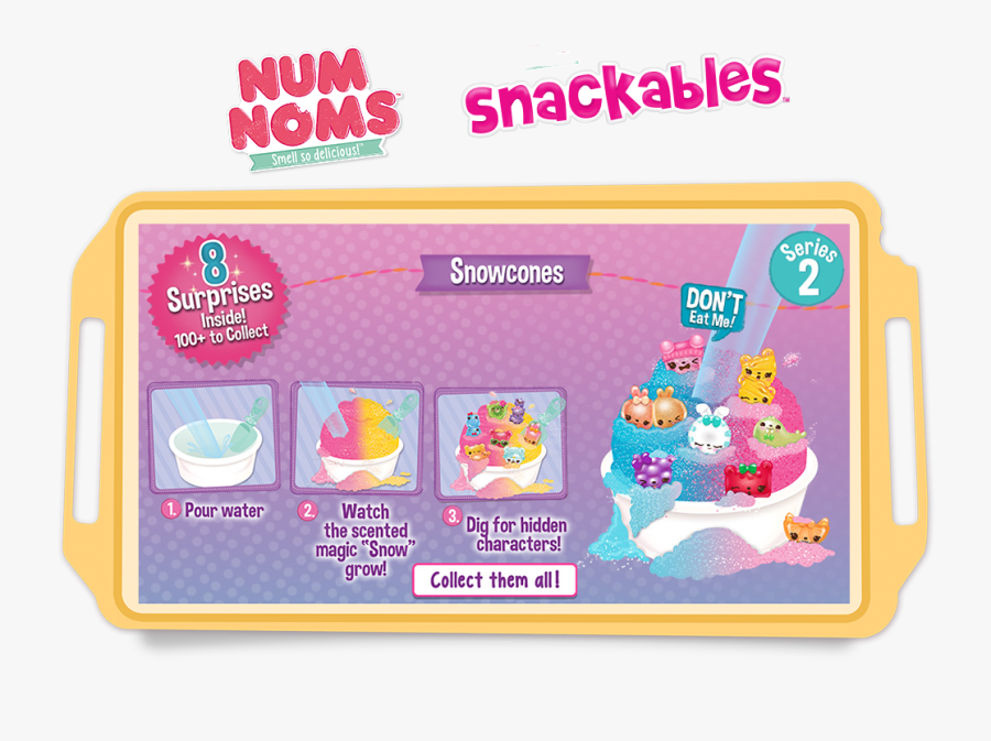 Num Noms Snow Cones List, Transparent Clipart