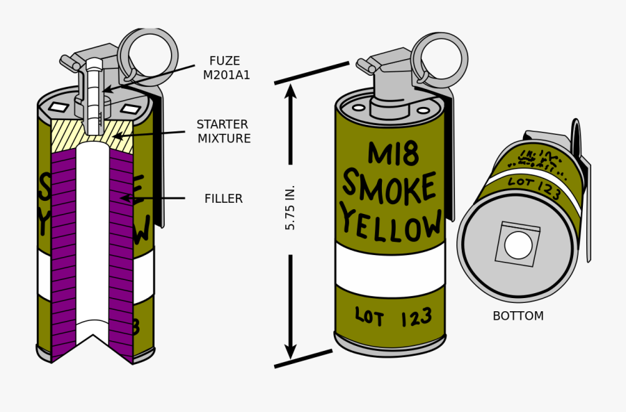 Smoke Grenade, Transparent Clipart