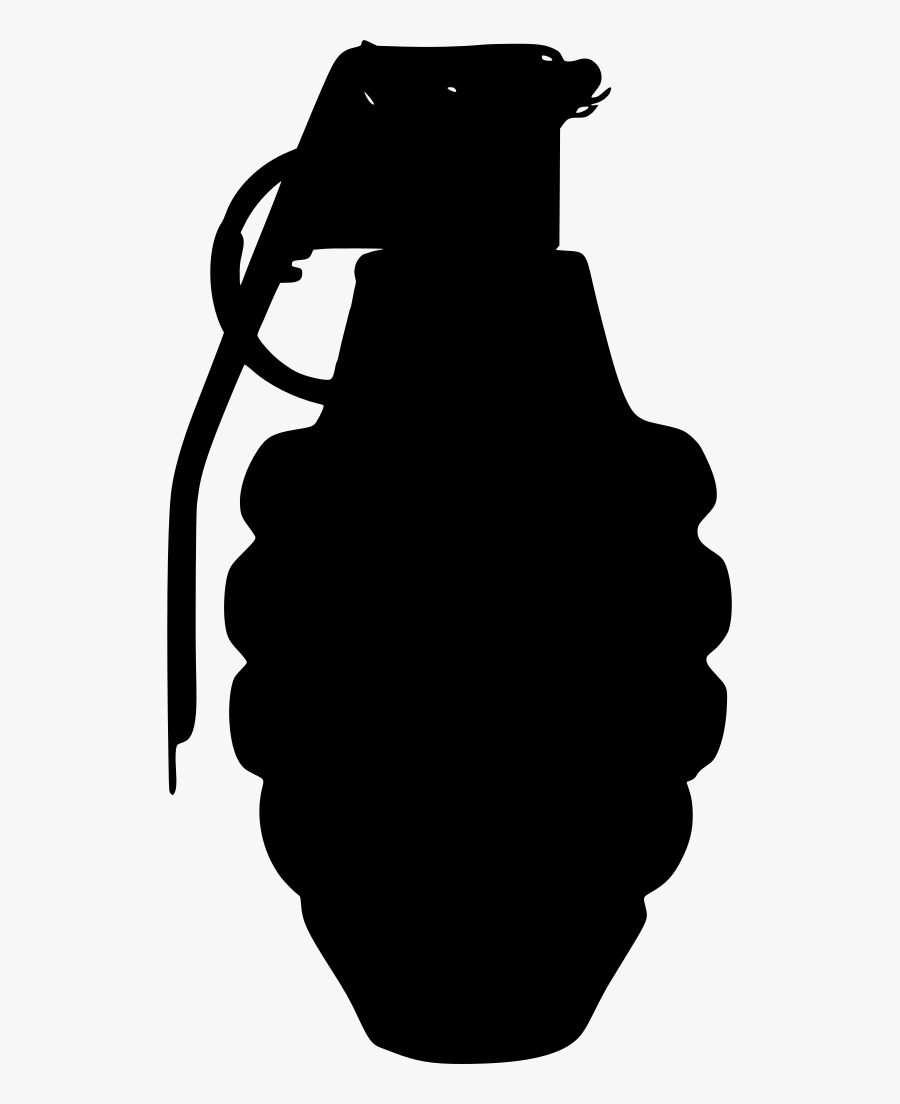 Transparent Grenade Silhouette Png - Hande Grenade Silhouette, Transparent Clipart