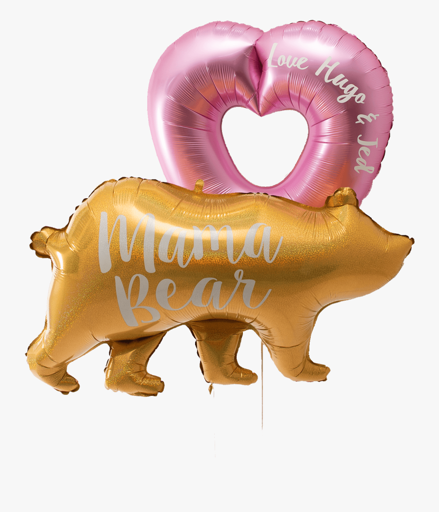 Mama Bear And Heart - Love, Transparent Clipart