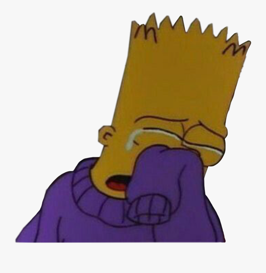 Sadness Clipart Major Depression - Aesthetic Bart Simpson Png , Free