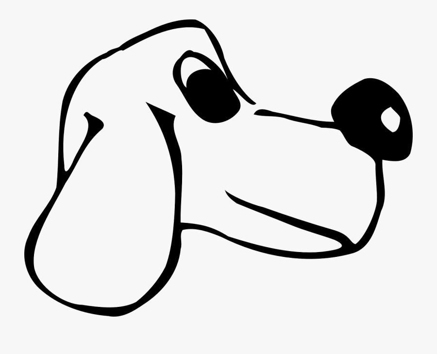 Hound Dog Art Outline, Transparent Clipart