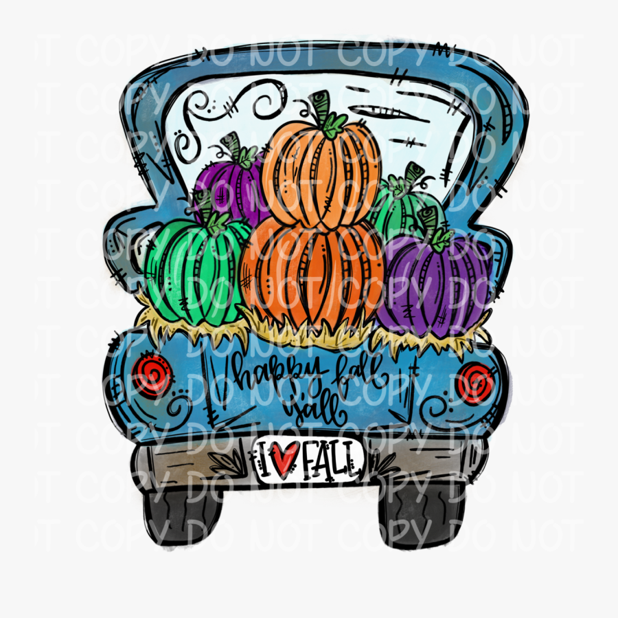 Truck Hauling Pumpkins Clipart, Transparent Clipart