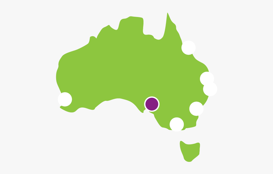 Jucy Rentals Melbourne Location - Australia Map Green Png, Transparent Clipart