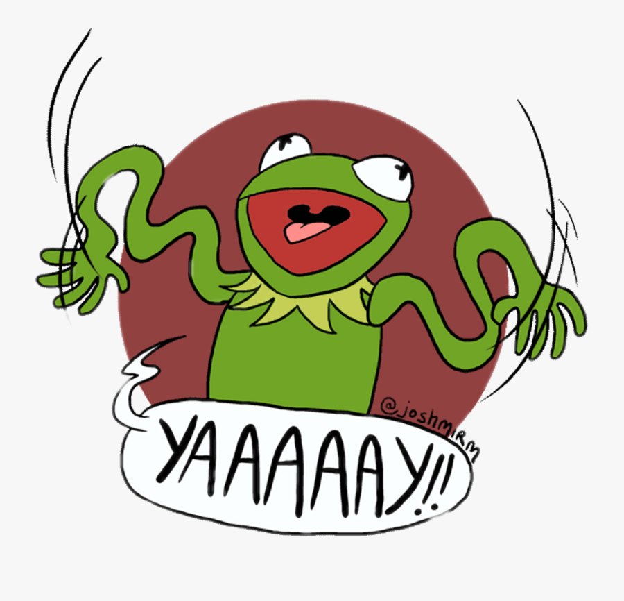 #yay #kermit #freetoedit - Yay Kermit The Frog Gif, Transparent Clipart