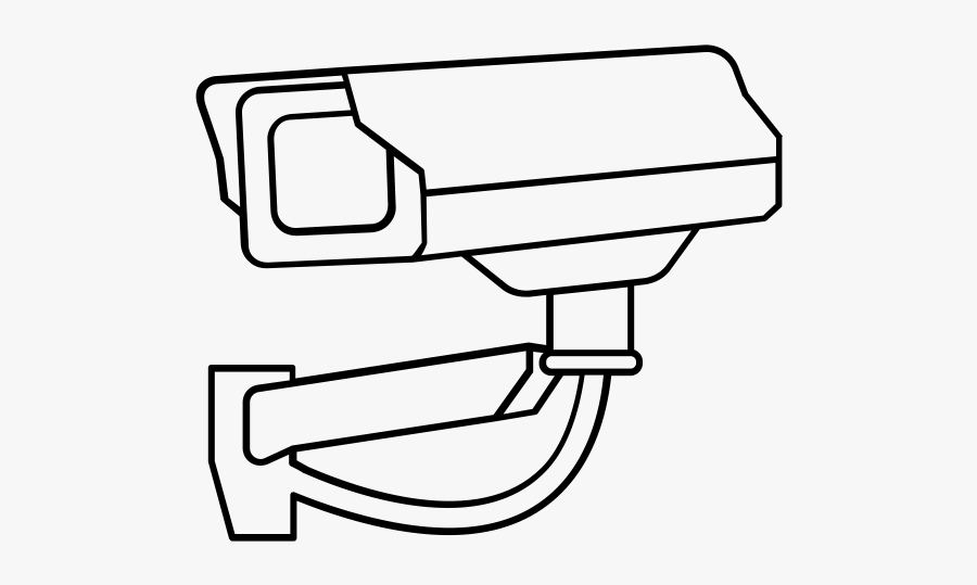 Security Camera Rubber Stamp Stampmore - Clip Art Drawing Of Surveillance Camera, Transparent Clipart