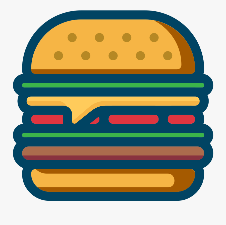 Char-broiled Cheeseburger - Hamburguesa Png Vector Silueta, Transparent Clipart