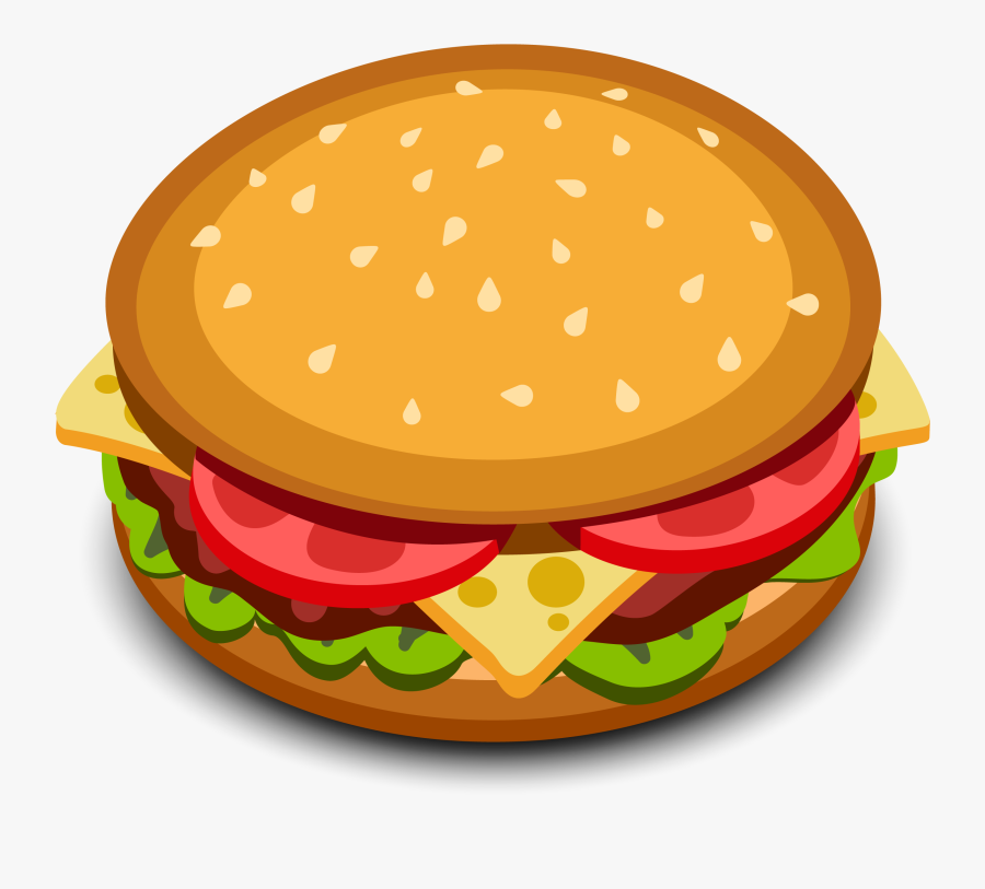 Vector Burger Cartoon Png Clipart , Png Download - Burger Cartoon Png, Transparent Clipart