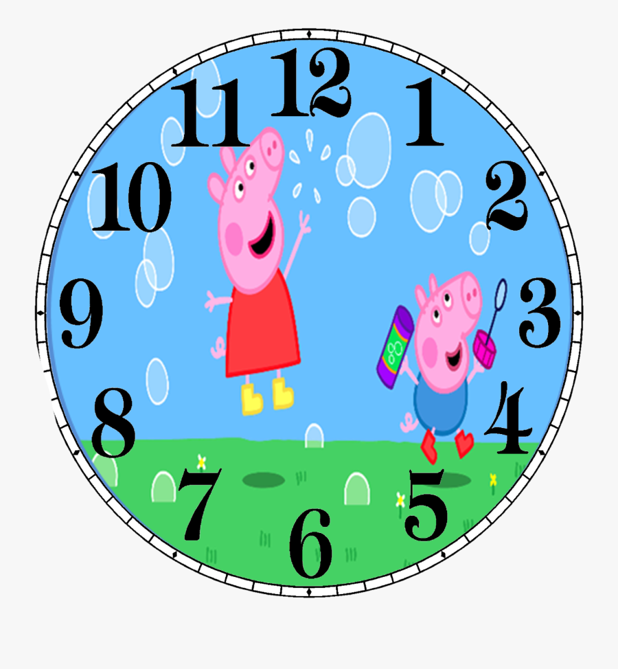 Peppa Pig Clock Clock Face Svg Free Free Transparent Clipart Clipartkey