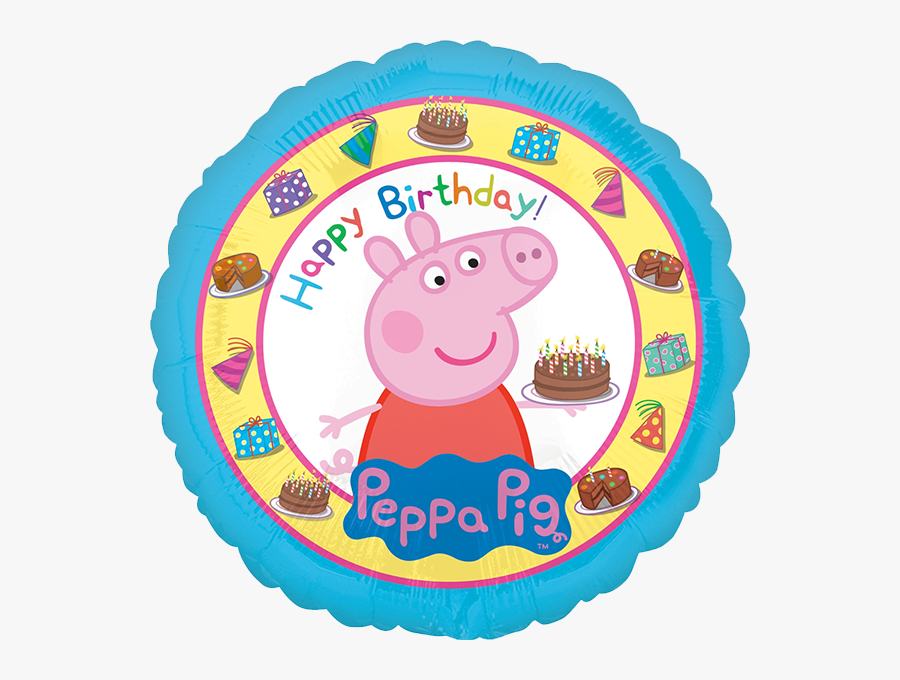 Peppa Pig Birthday Balloon, Transparent Clipart