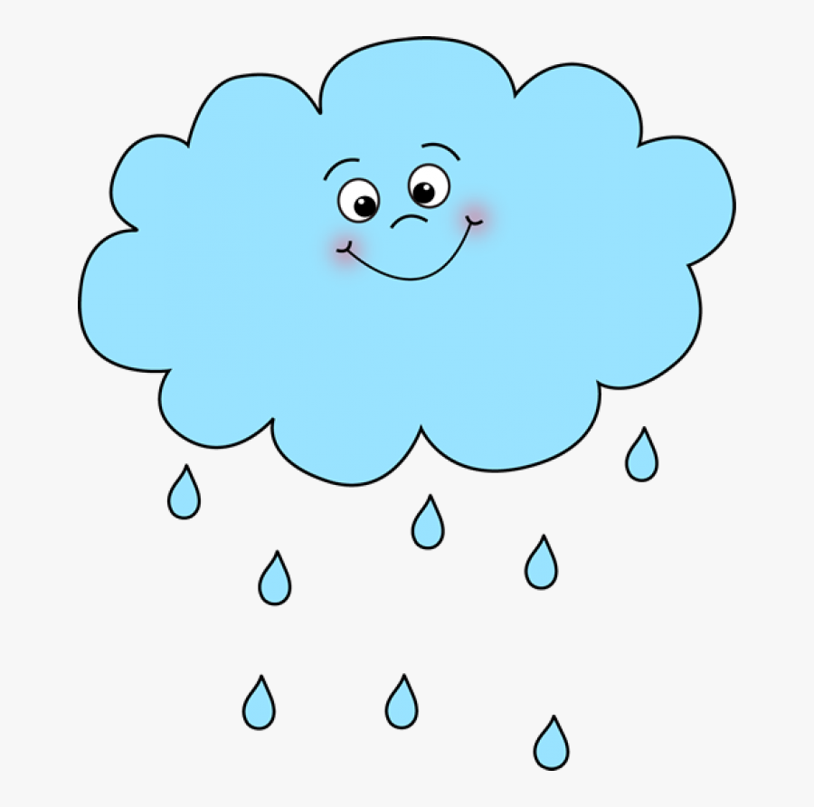Happy Rain Cloud - Rain Clipart, Transparent Clipart
