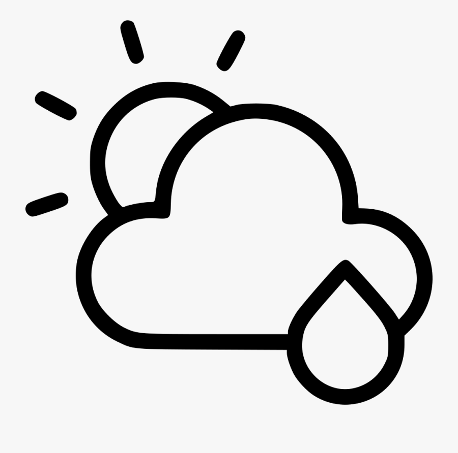 Weather Rain Cloud Clouds Cloudy Sun - Clouds Sun Icon Transparent, Transparent Clipart