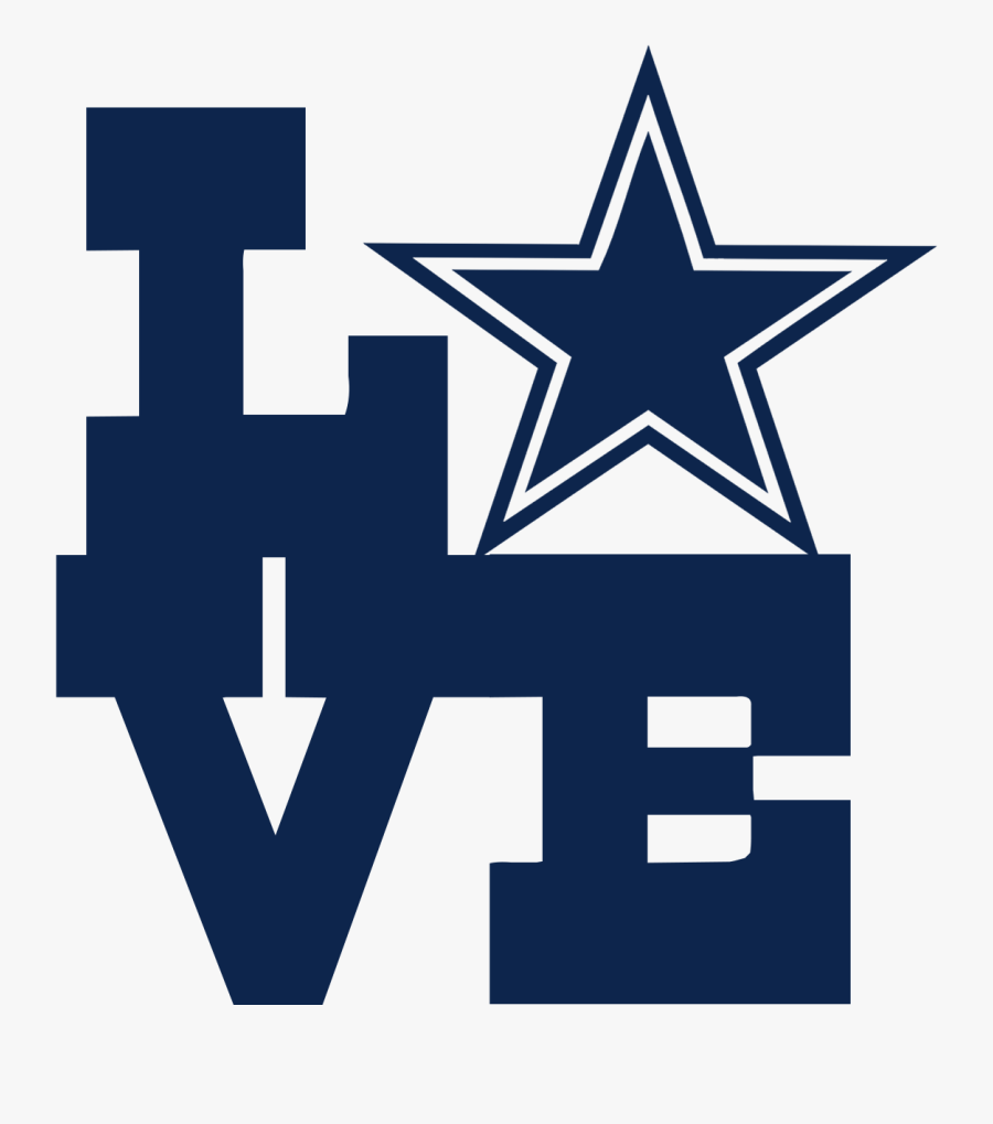 Love Dallas-car/truck Decal - Dallas Cowboys Logo, Transparent Clipart