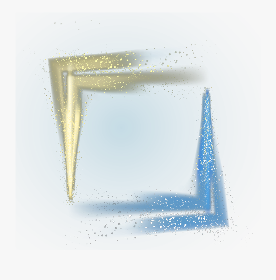 Decorative Material Vector Border Quicksand Free Transparent - Gold Glitter Frame Png, Transparent Clipart