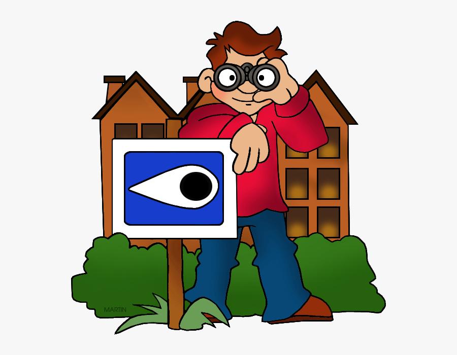 Neighborhood Crime Watch - Neighborhood Watch Cartoon, Transparent Clipart