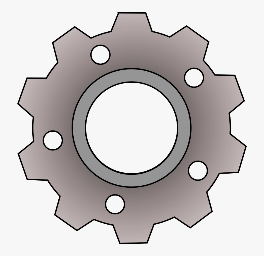 Simple Gear - Simple Mechanical Engineer Drawing, Transparent Clipart