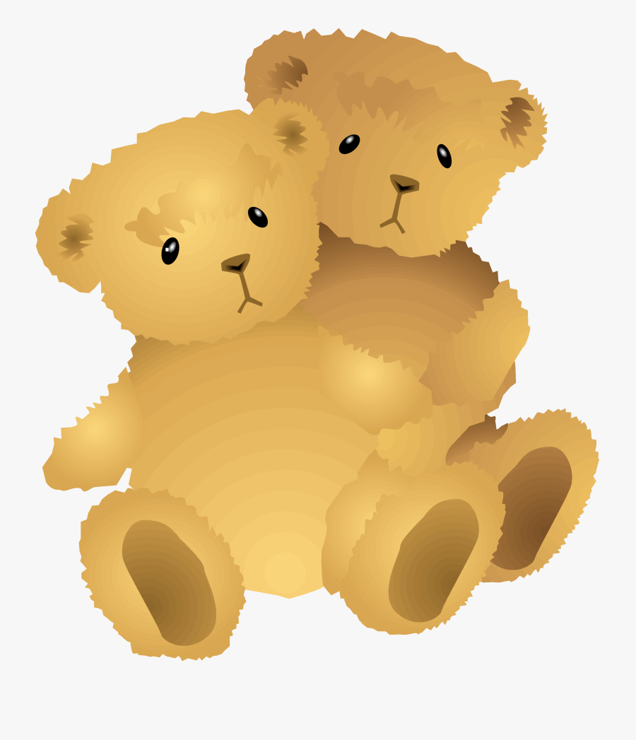 Two Hugging Bears Care Bears - Pink Teddy Bear Clip Art, Transparent Clipart