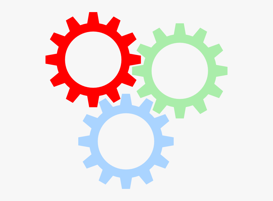 Transparent Gears Png - Colored Gears Clipart, Transparent Clipart