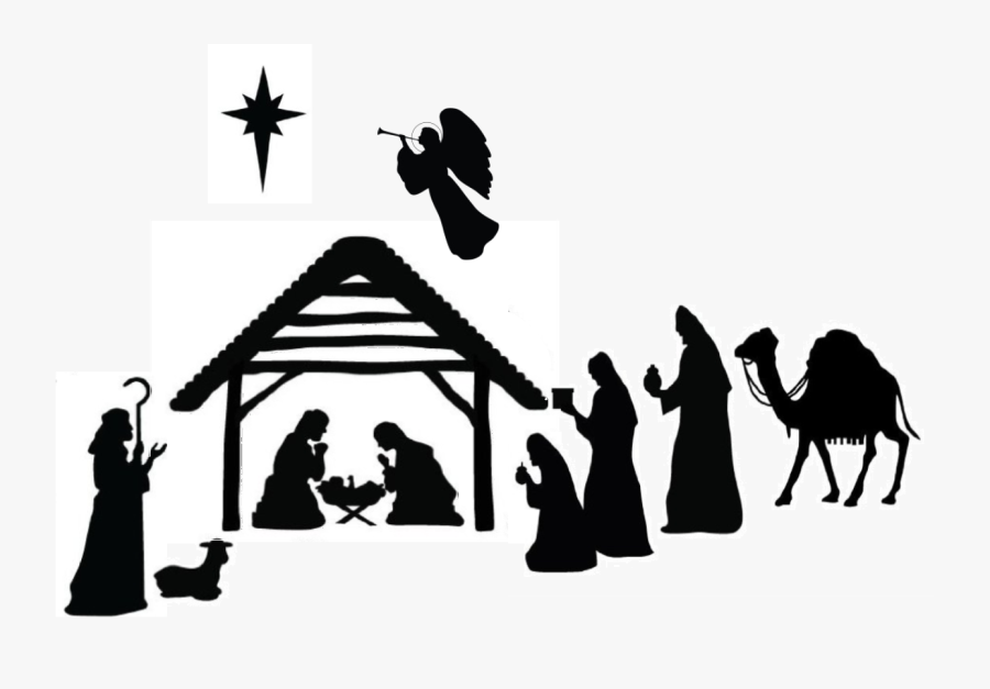 Nativity Silhouette Png Jpg Download - Nativity Scene Transparent Background, Transparent Clipart