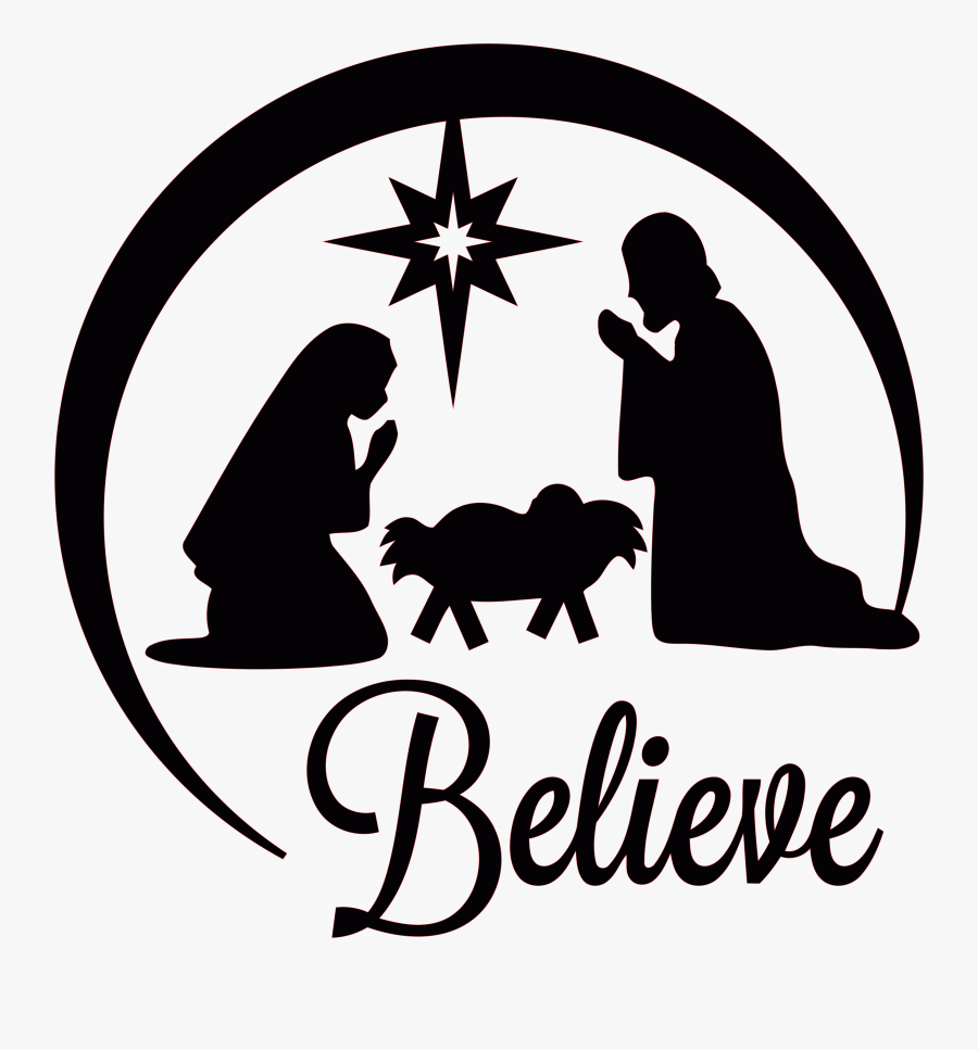 Transparent Nativity Clipart - Nativity Scene Silhouette Christmas, Transparent Clipart