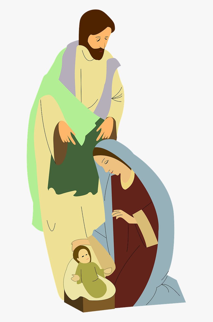 Nativity Scene Clip Art, Transparent Clipart