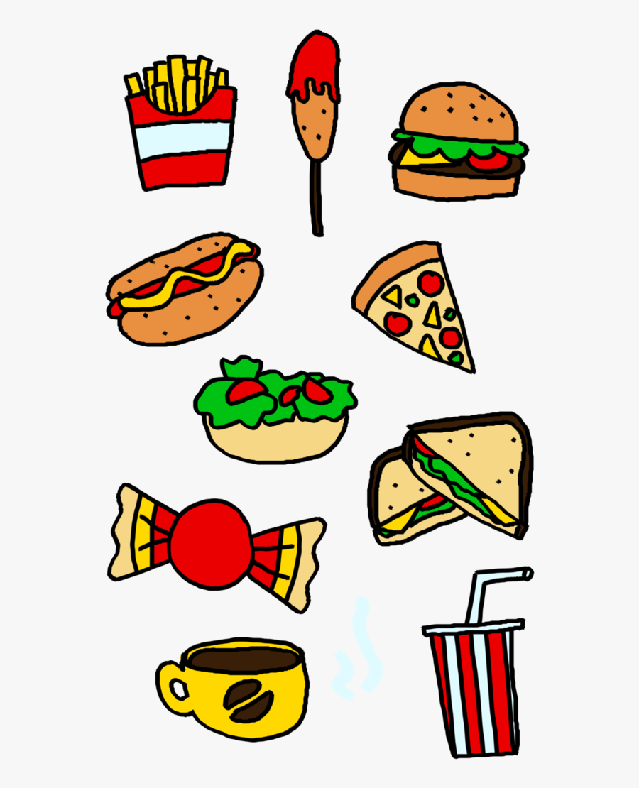 Food Groups Clipart At Getdrawings - Drawing Of Healthy Food And Junk Food, Transparent Clipart