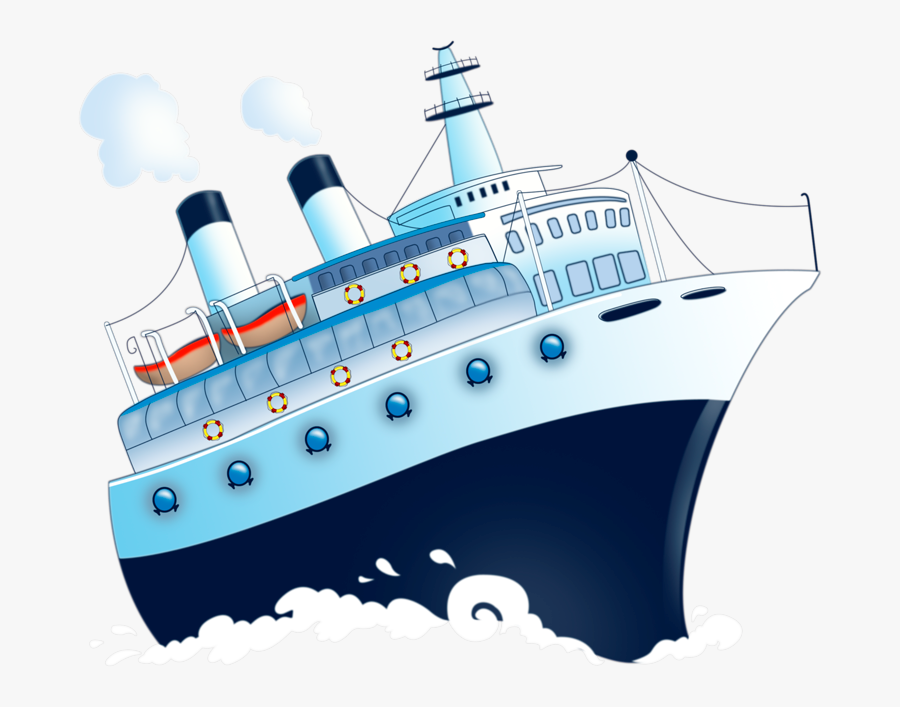 Clip Art Cartoon Pictures Of Cruise Ships - Корабль На Прозрачном Фоне, Transparent Clipart