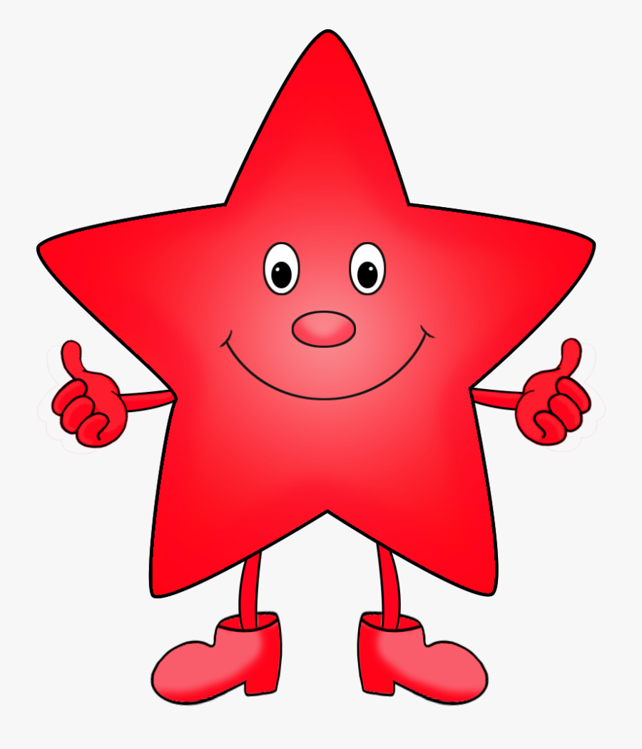 Red Cartoon Star Clipart - Cartoon Colorful Star Clipart, Transparent Clipart