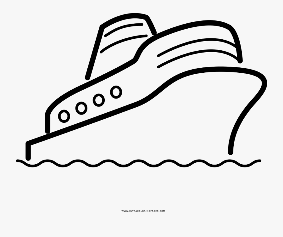 Cruise Ship Coloring Page - Cruise Ship, Transparent Clipart