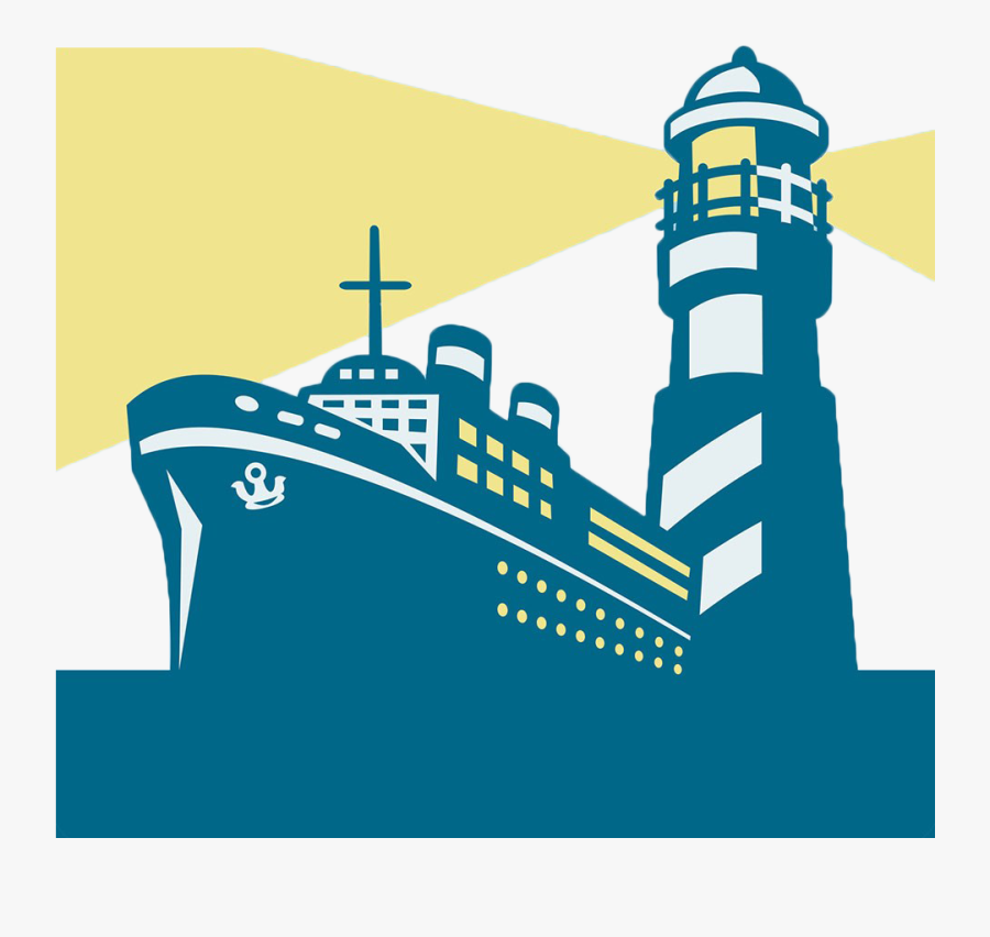 Transparent Cargo Ship Png Free Lighthouse And Ship Png Free Transparent Clipart Clipartkey