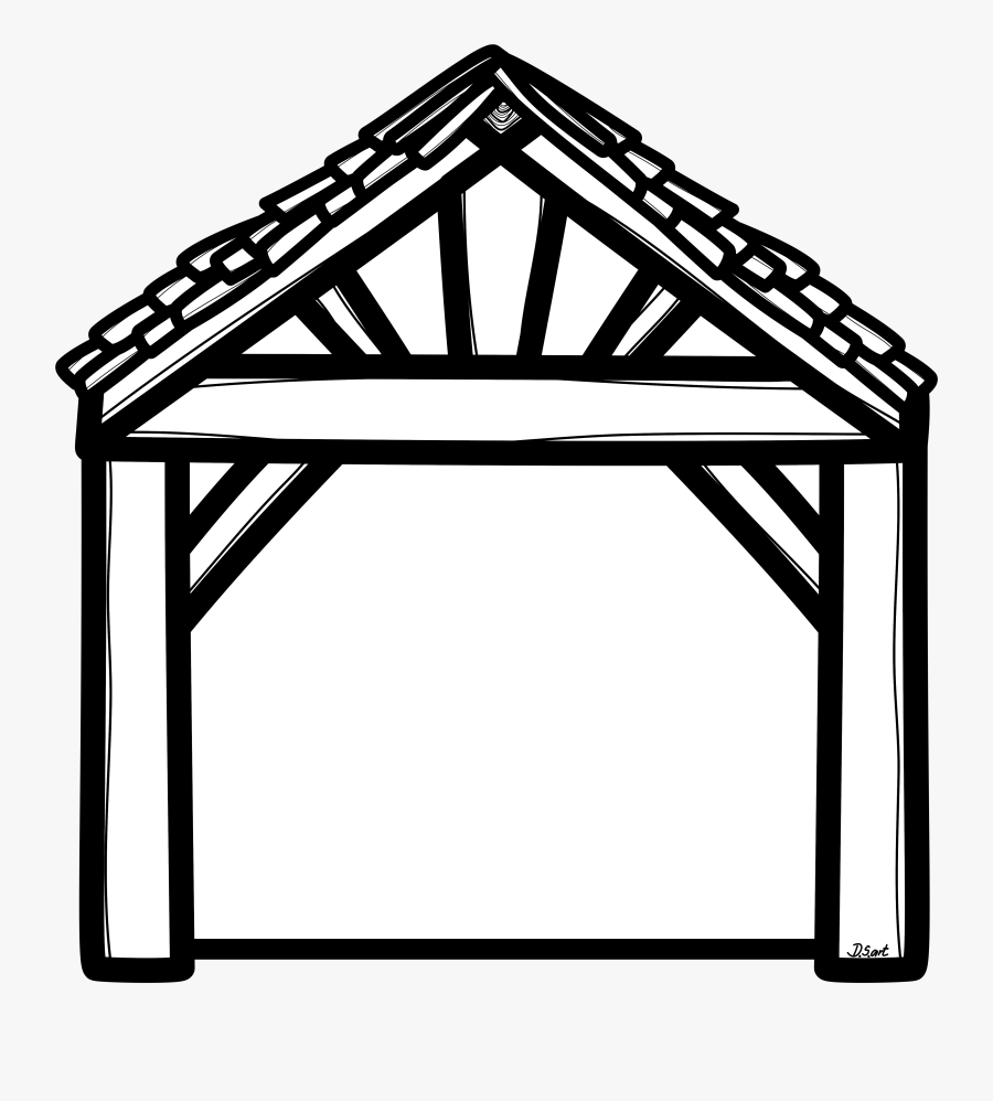 Stable Clipart Black And White, Transparent Clipart