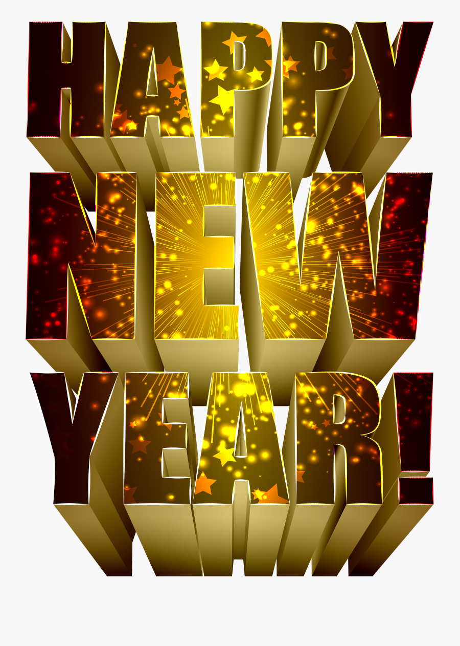 Clip Art Happy New Year Poster - Happy New Year Text Png, Transparent Clipart