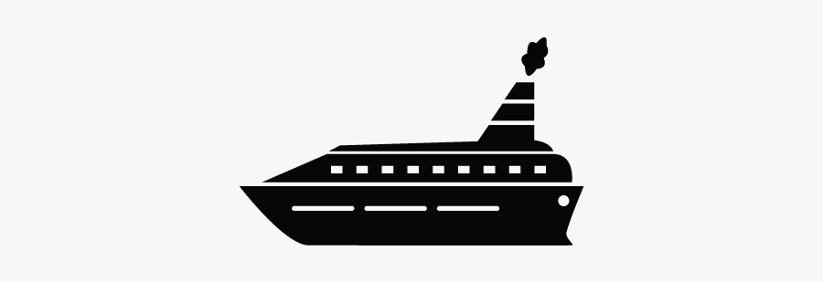 Cruise, Ship, Cargo, Vessel, Yacht Icon - Ship Cruise Black And White, Transparent Clipart