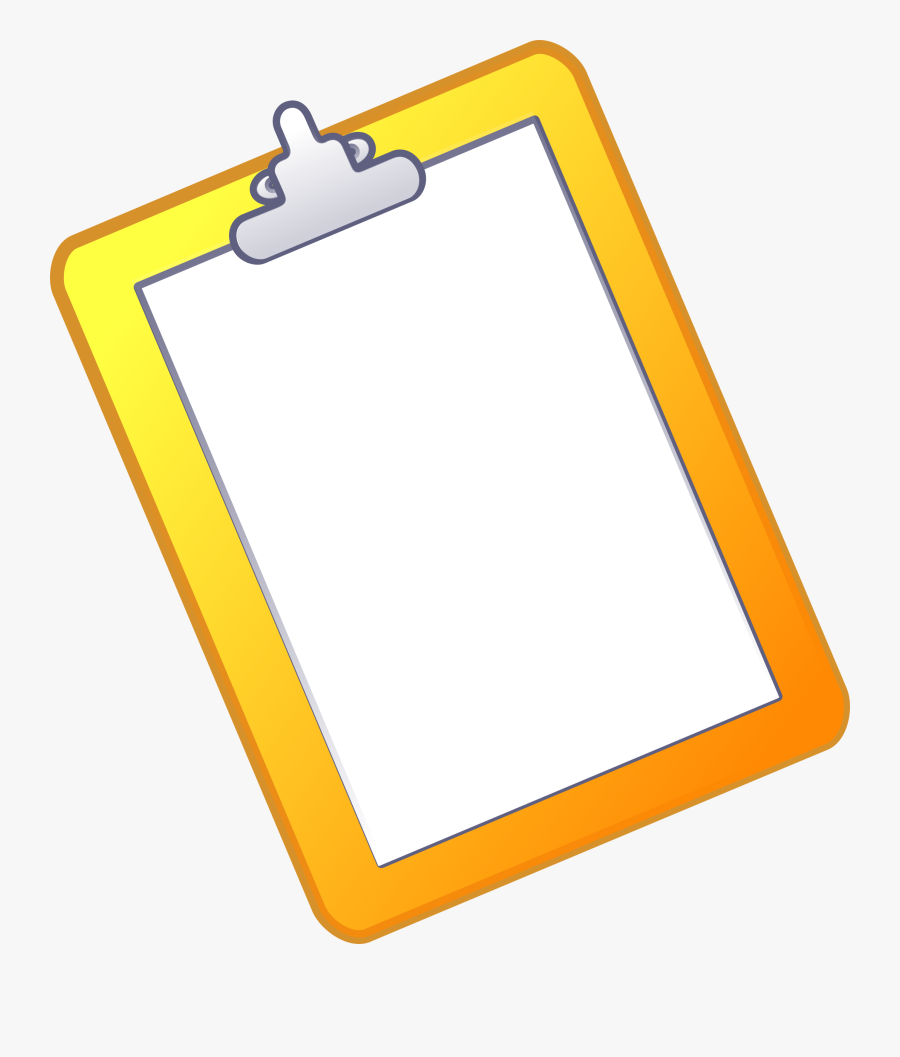 Clip Art Clipart Clipboard - Blank Yellow Notepad Png, Transparent Clipart