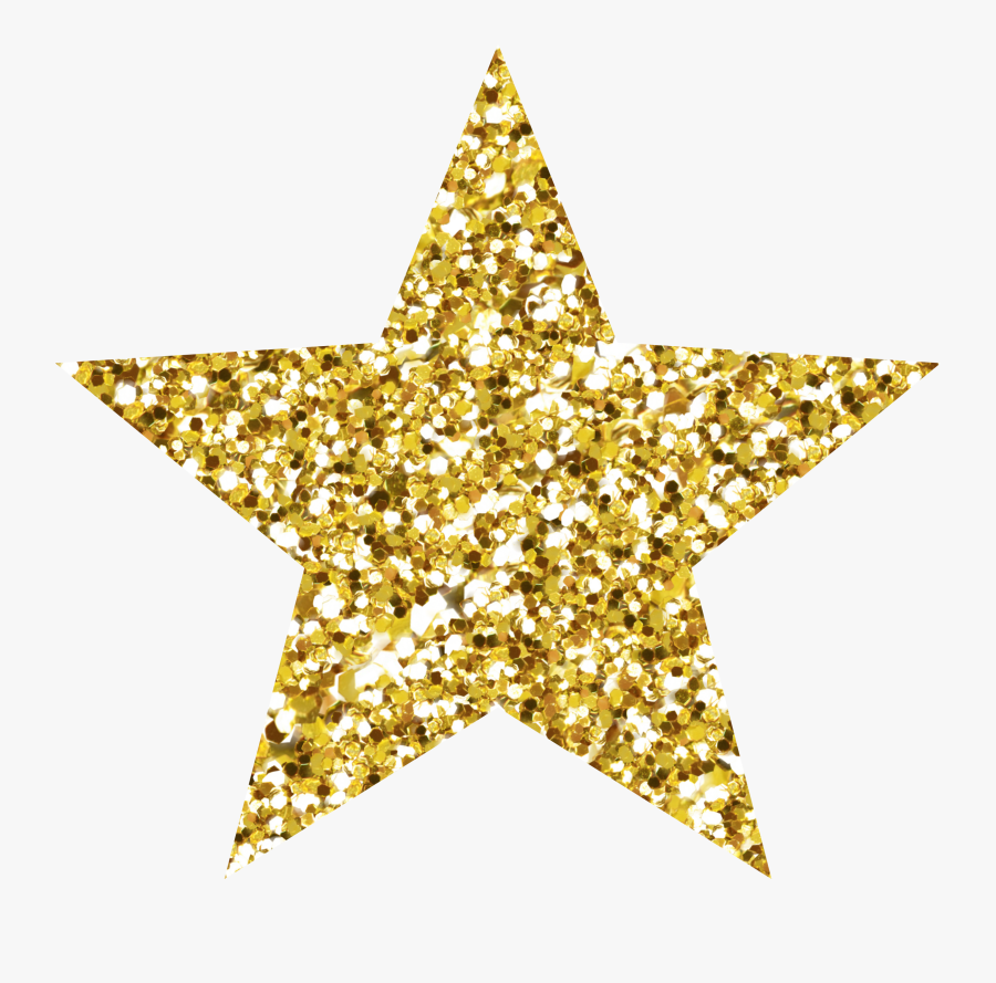 Glitter Gold Star Background - Glitter Gold Star Png, Transparent Clipart