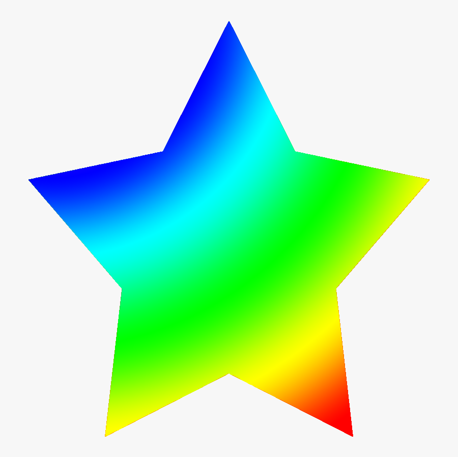 Rainbow Colored Star - Star Clip Art Colorful, Transparent Clipart