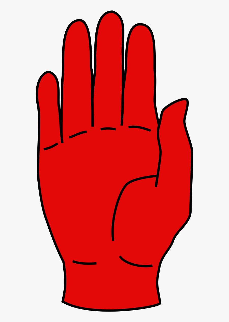 Red Hand Of Ulster - Červená Ruka , Free Transparent Clipart - ClipartKey