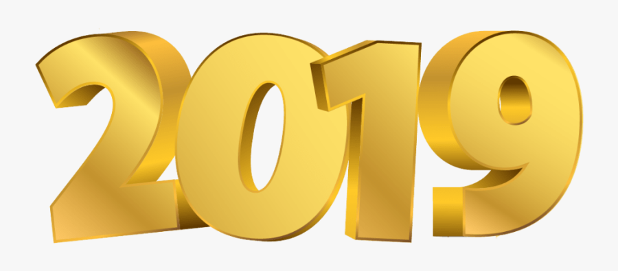 2019 Golden Digits Happy New Year - Circle, Transparent Clipart