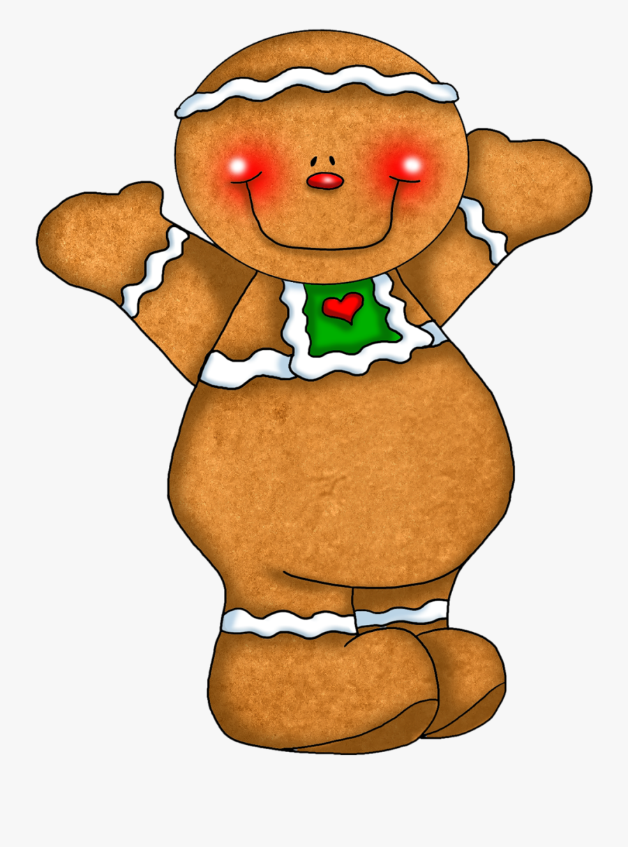 Merry Christmas Ginger Couple Sl - Cute Gingerbread Man Clipart, Transparent Clipart