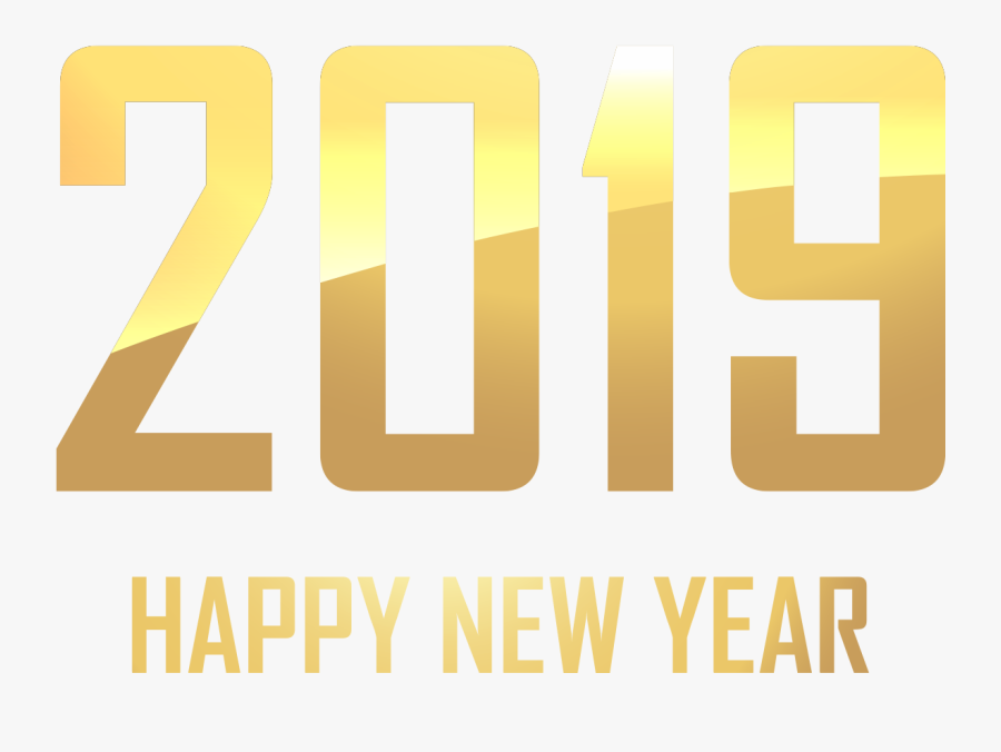 Happy New Year Gold Png, Transparent Clipart