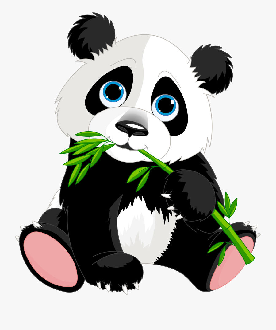 Panda Clip Art Black And White, Transparent Clipart