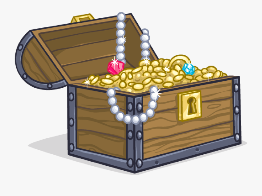 Clip Art Pics Of Treasure Chest - Cartoon Pirate Treasure Chest, Transparent Clipart
